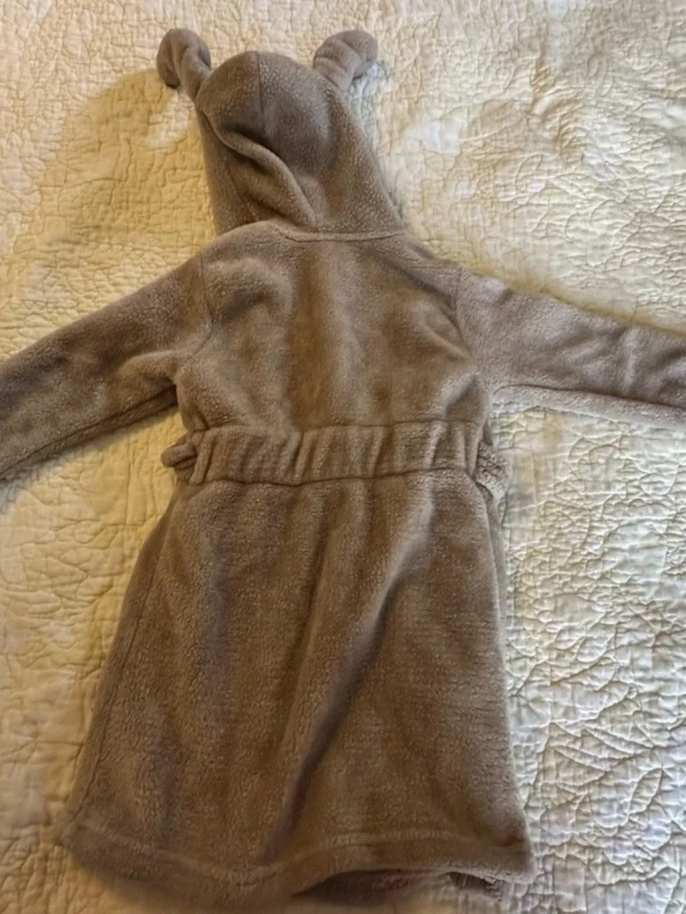 Children's Bear Hooded Bath Robe - Brown